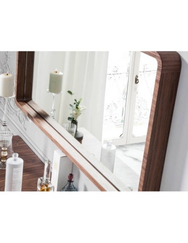 Espejo pared rectangular nogal