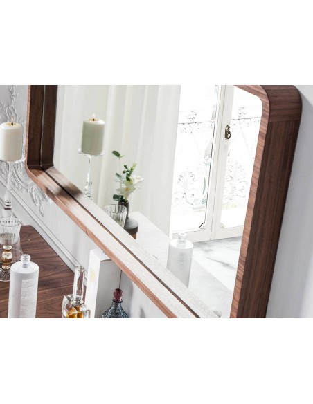 Espejo pared rectangular nogal