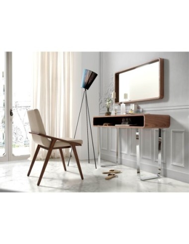 Espejo pared rectangular nogal