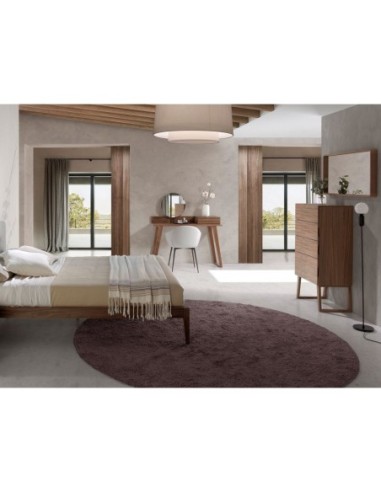 Espejo pared rectangular nogal