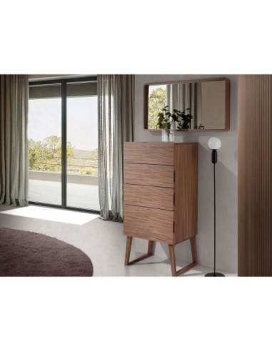 Espejo pared rectangular nogal