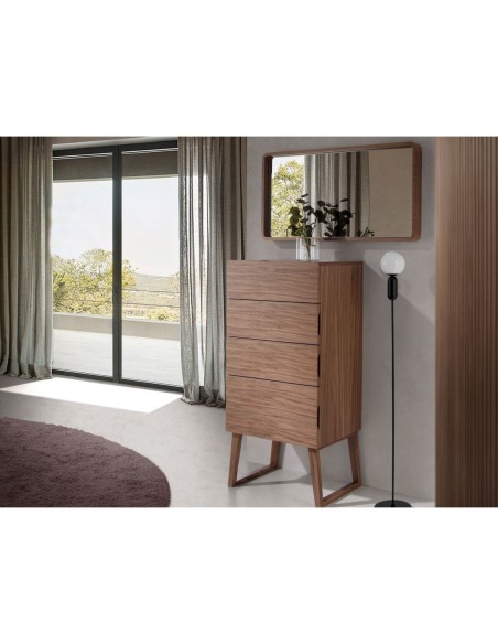 Espejo pared rectangular nogal