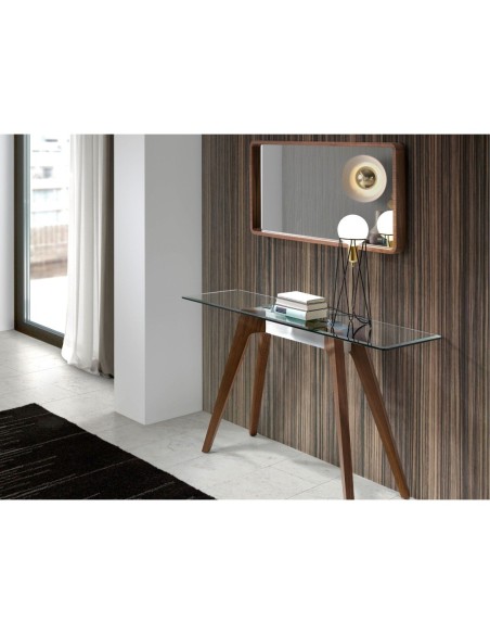 Espejo pared rectangular nogal