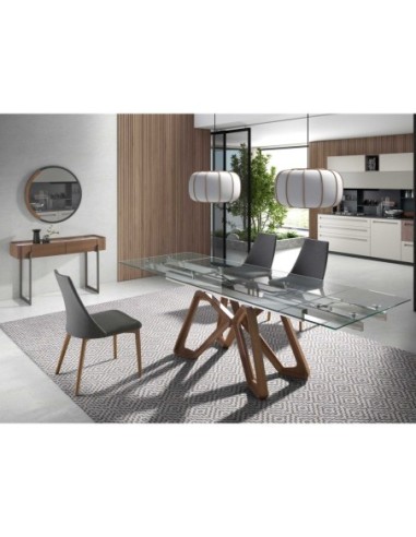 Espejo pared redondo acero negro