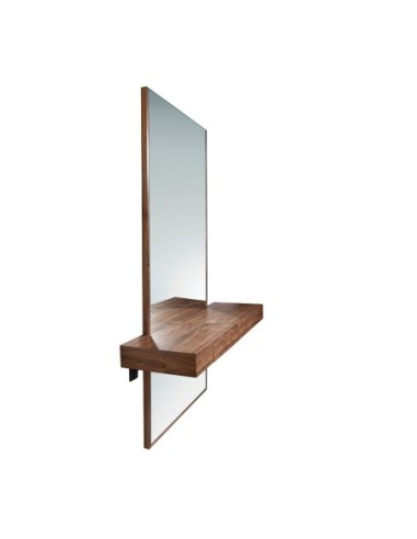 Espejo recibidor rectangular nogal