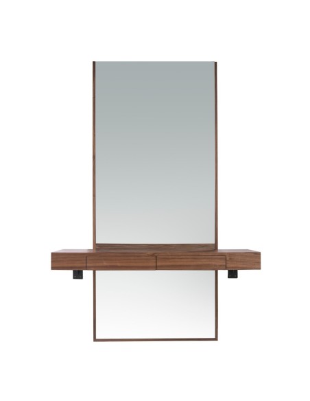 Espejo recibidor rectangular nogal
