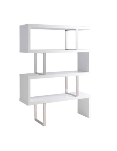 Estantería blanca y acero