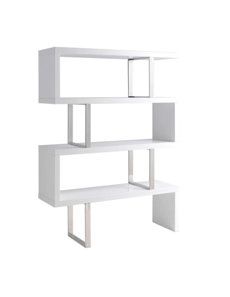 Estantería blanca y acero