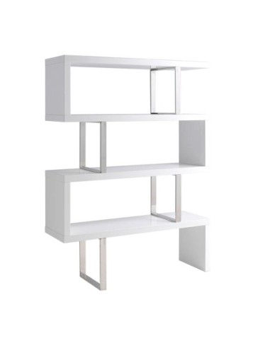 Estantería blanca y acero