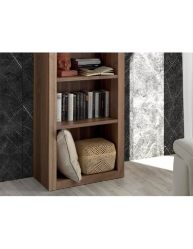 Estantería de madera nogal