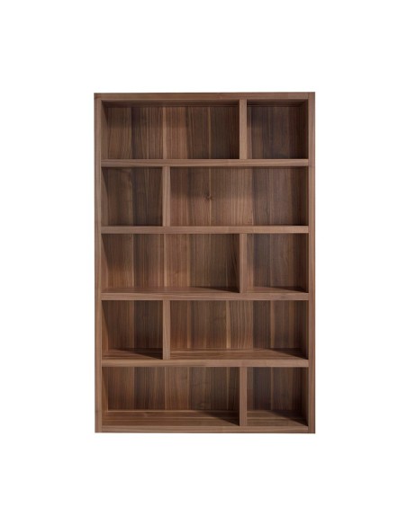 Estantería de madera nogal