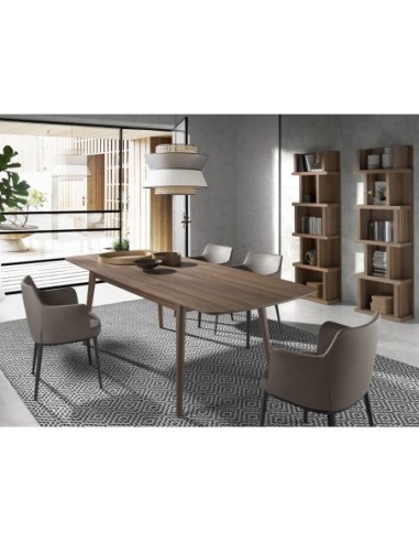 Estantería madera nogal