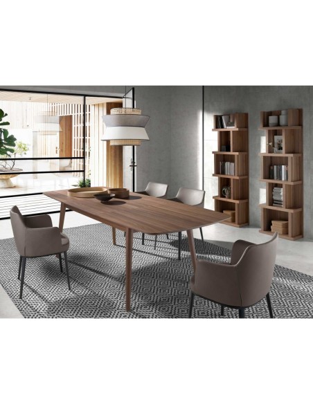 Estantería madera nogal