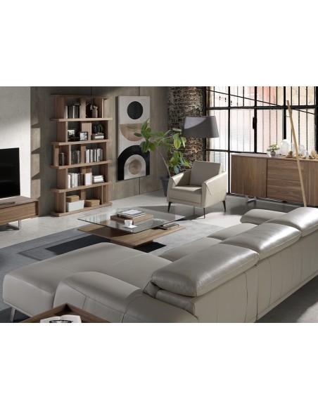 Estantería madera nogal