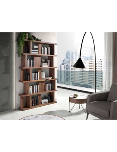 Estantería madera nogal