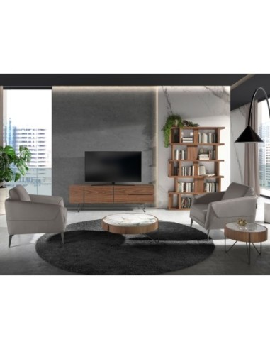 Estantería madera nogal