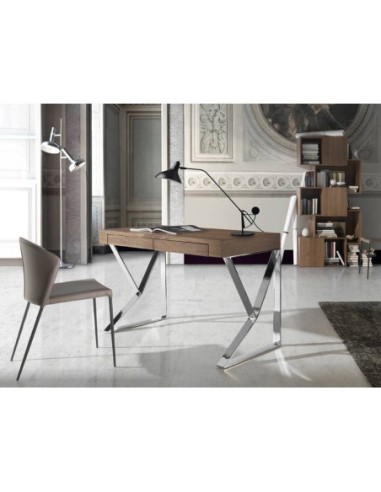 Estantería madera nogal con puertas