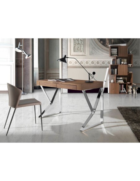 Estantería madera nogal con puertas