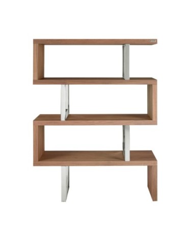 Estantería nogal y acero