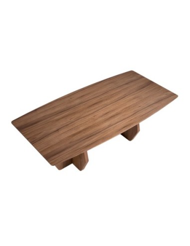 Mesa centro ovalada barril nogal