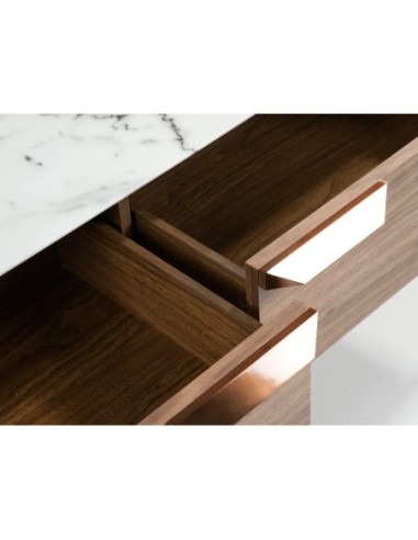 Mesa centro rectangular cristal imitación...