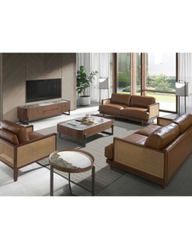 Mesa centro rectangular mármol porcelánico,...