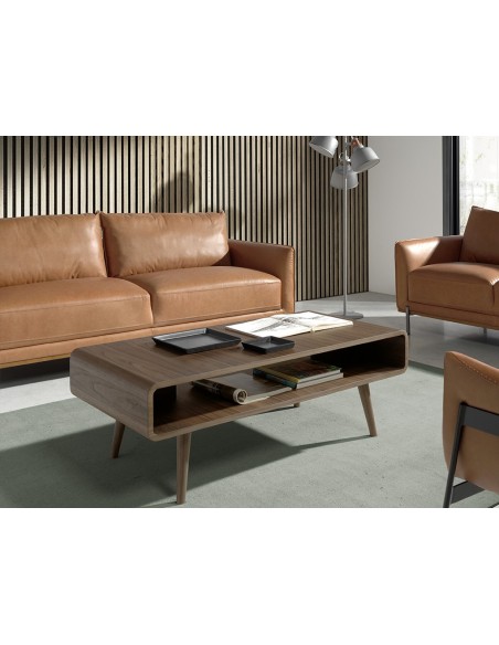 Mesa centro rectangular nogal