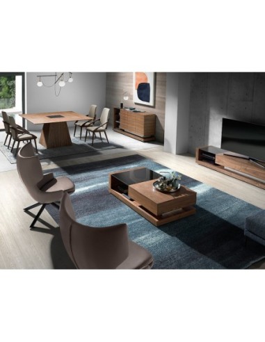 Mesa comedor cuadrada nogal