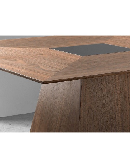 Mesa comedor cuadrada nogal