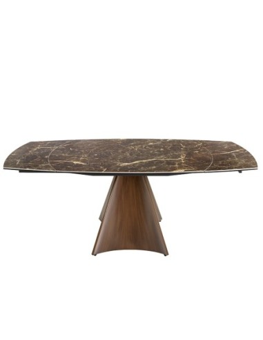 Mesa comedor extensible ovalada barril mármol...