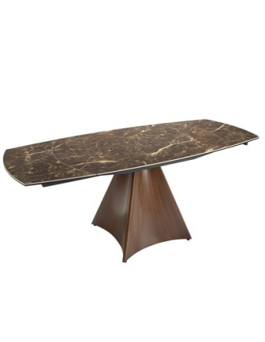 Mesa comedor extensible ovalada barril mármol...
