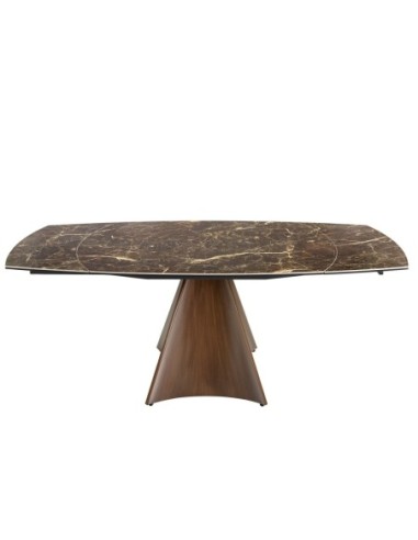 Mesa comedor extensible ovalada barril mármol...