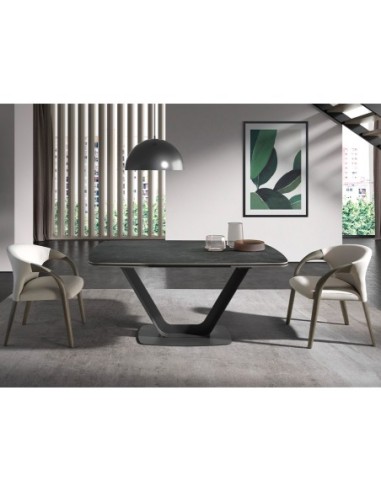 Mesa comedor extensible ovalada barril mármol...