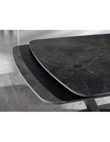 Mesa comedor extensible ovalada barril mármol...