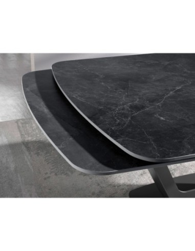 Mesa comedor extensible ovalada barril mármol...