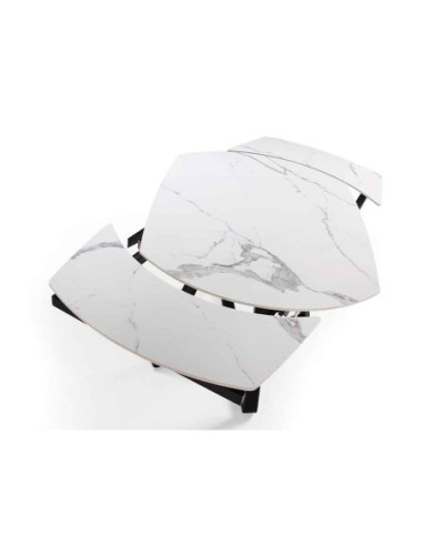 Mesa comedor extensible ovalada barril mármol...