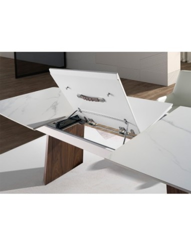 Mesa comedor extensible ovalada barril mármol...