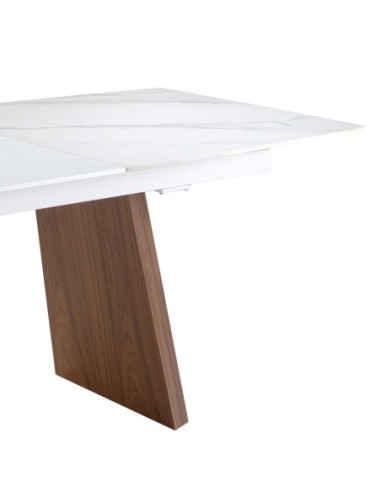 Mesa comedor extensible ovalada barril mármol...