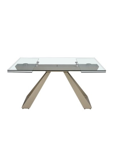 Mesa comedor extensible rectangular cristal...