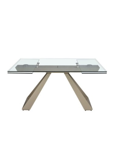 Mesa comedor extensible rectangular cristal...