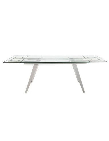 Mesa comedor extensible rectangular cristal...