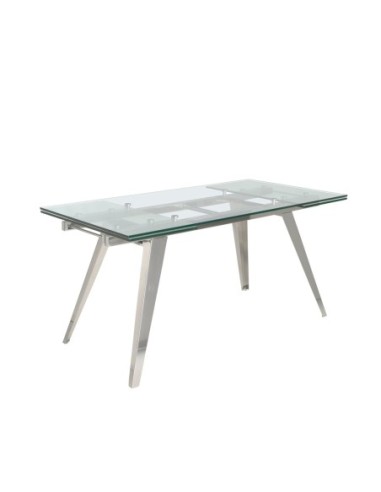 Mesa comedor extensible rectangular cristal...