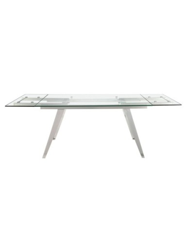 Mesa comedor extensible rectangular cristal...
