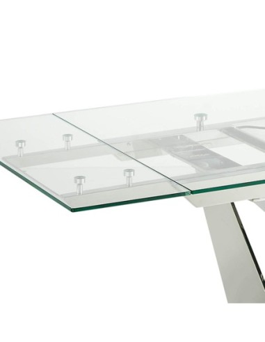 Mesa comedor extensible rectangular cristal...