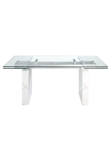 Mesa comedor extensible rectangular cristal...