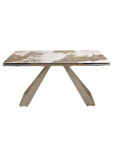 Mesa comedor extensible rectangular mármol...