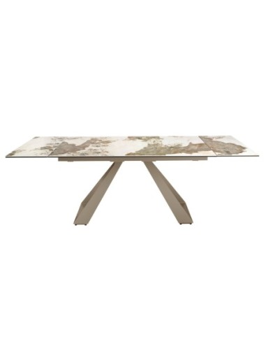 Mesa comedor extensible rectangular mármol...