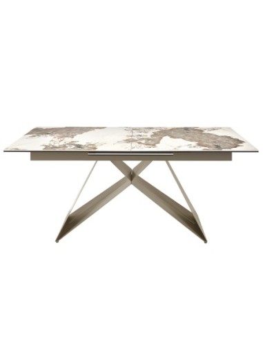 Mesa comedor extensible rectangular mármol...