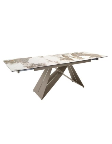 Mesa comedor extensible rectangular mármol...