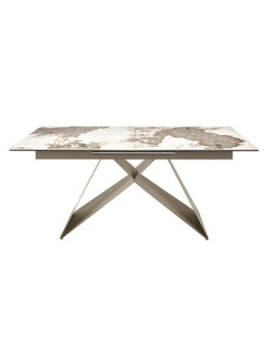 Mesa comedor extensible rectangular mármol...